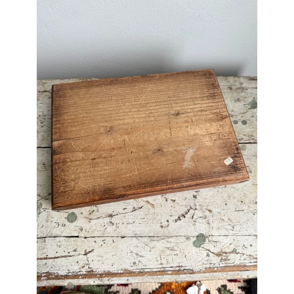 Antique‎ Richter's Anchor Box No. 7 Wooden Architectural Building Stone Case